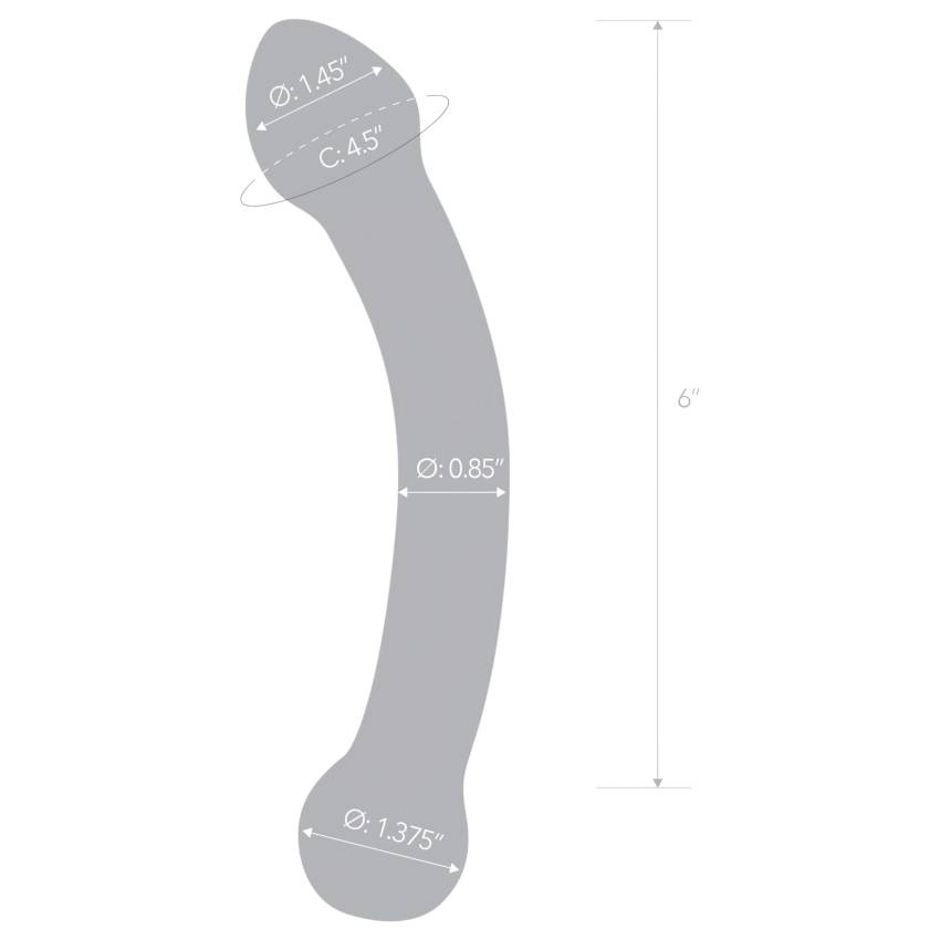 GLAS - kétvégű, G-pont üveg dildó (átlátszó) - Image 7