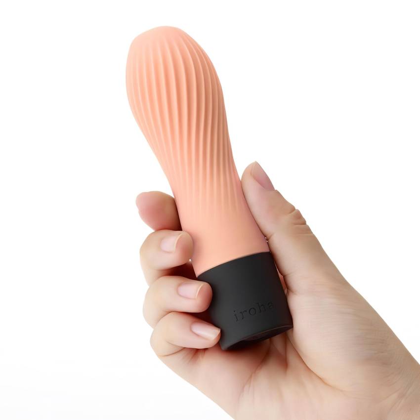 TENGA Iroha Zen - Hanacha szuper puha szilikon vibrátor (barack) - Image 2