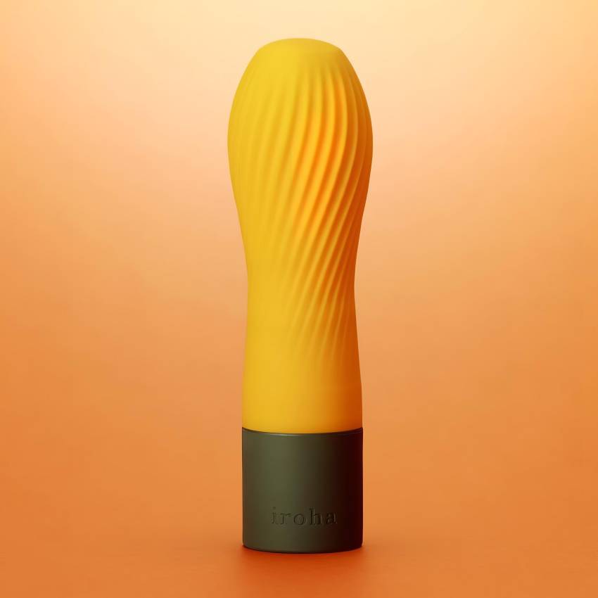 TENGA Iroha Zen - Yuzucha szuper puha szilikon vibrátor (sárga) - Image 5