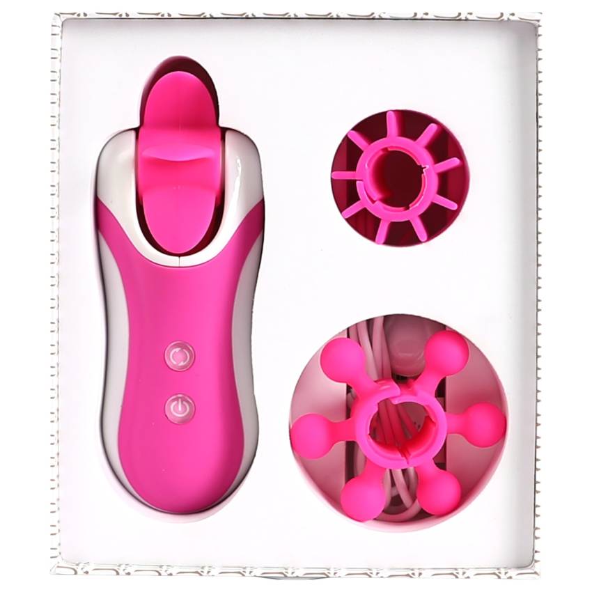 FEELZTOYS Clitella - akkus, forgó, orál vibrátor (pink) - Image 2
