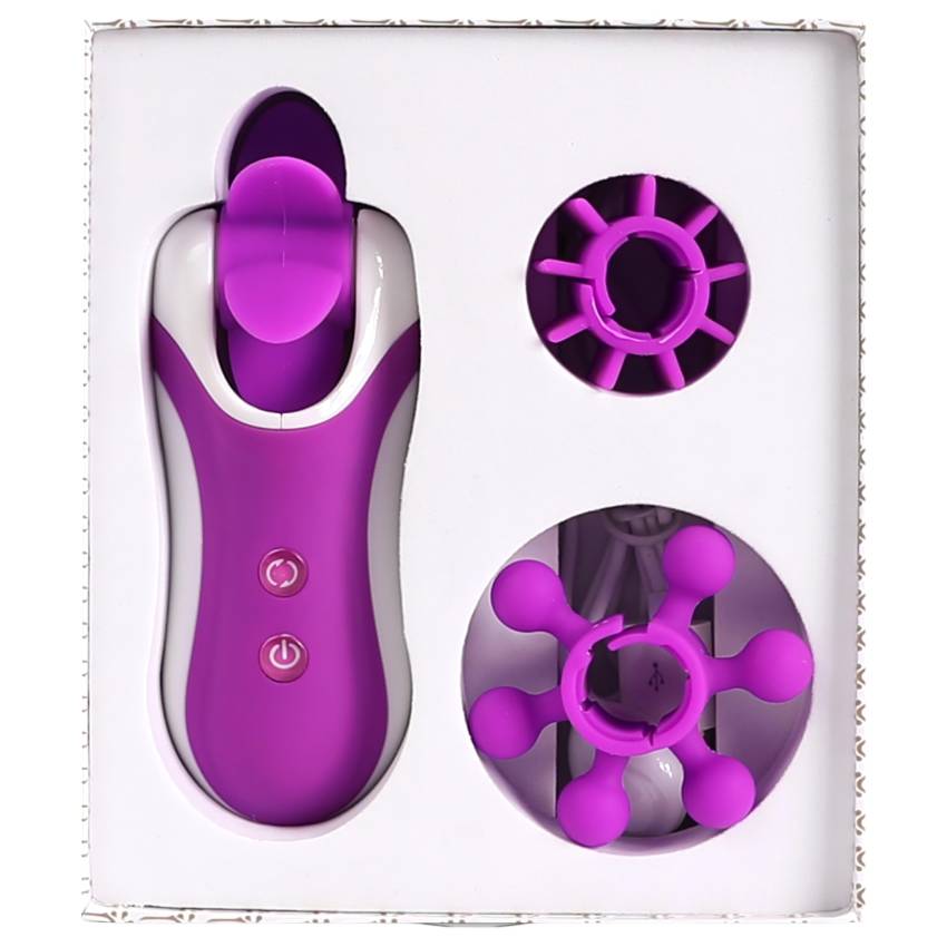 FEELZTOYS Clitella - akkus, forgó, orál vibrátor (lila) - Image 2