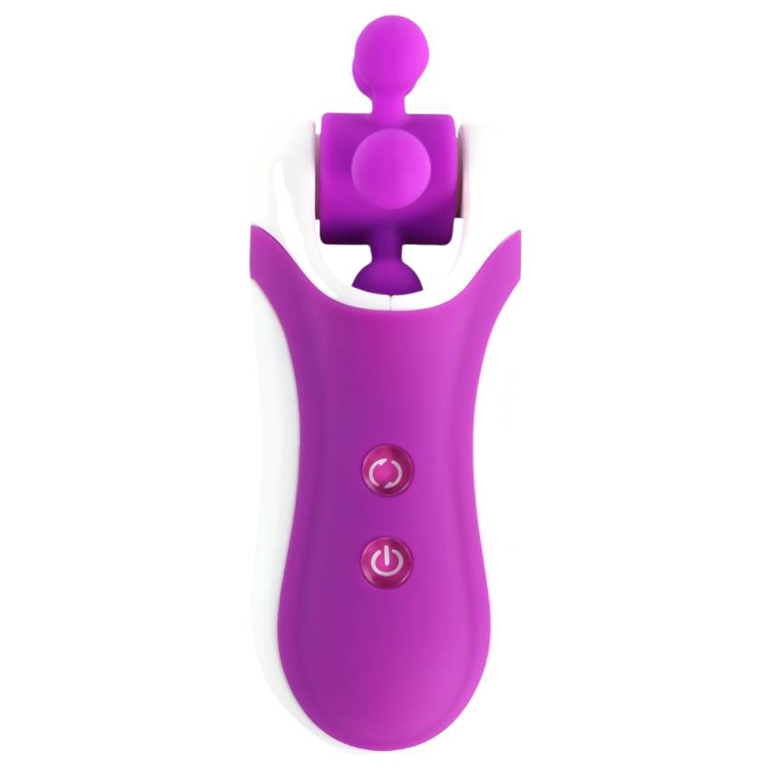 FEELZTOYS Clitella - akkus, forgó, orál vibrátor (lila) - Image 3