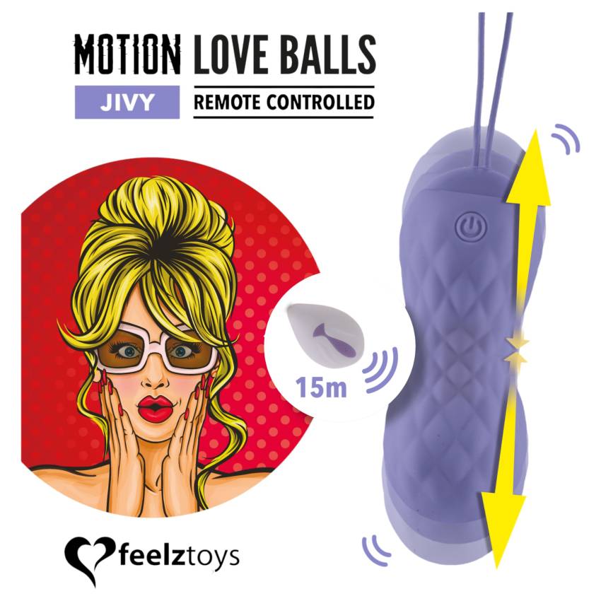 FEELZTOYS Jivy - rádiós lökő vibrációs tojás (lila) - Image 3