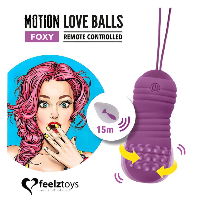 FEELZTOYS Foxy - vízálló vibrációs tojás (lila) - Image 5