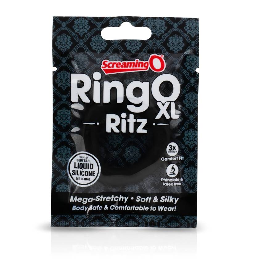 Screaming O Ritz XL - szilikon péniszgyűrű (fekete) - Image 2