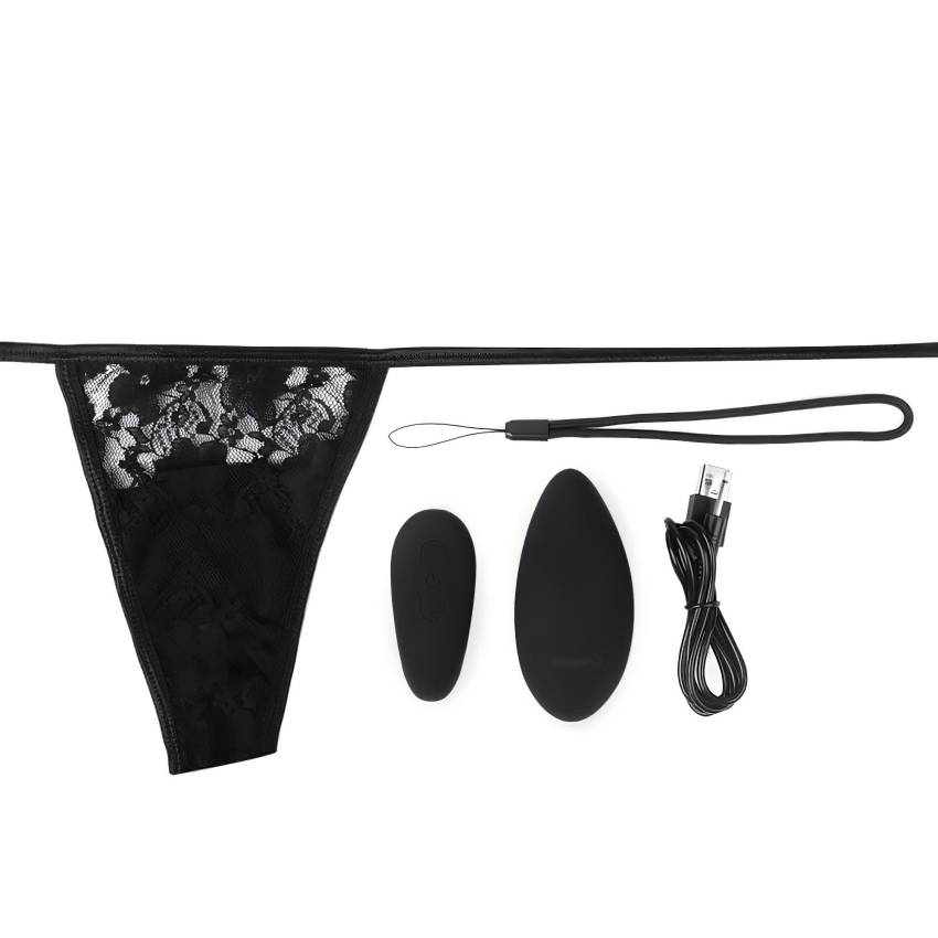Screaming Panty - akkus, rádiós csikló vibrátor (fekete) - Image 2