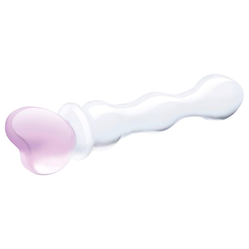 GLAS - szíves üveg dildó (átlátszó) - Image 2