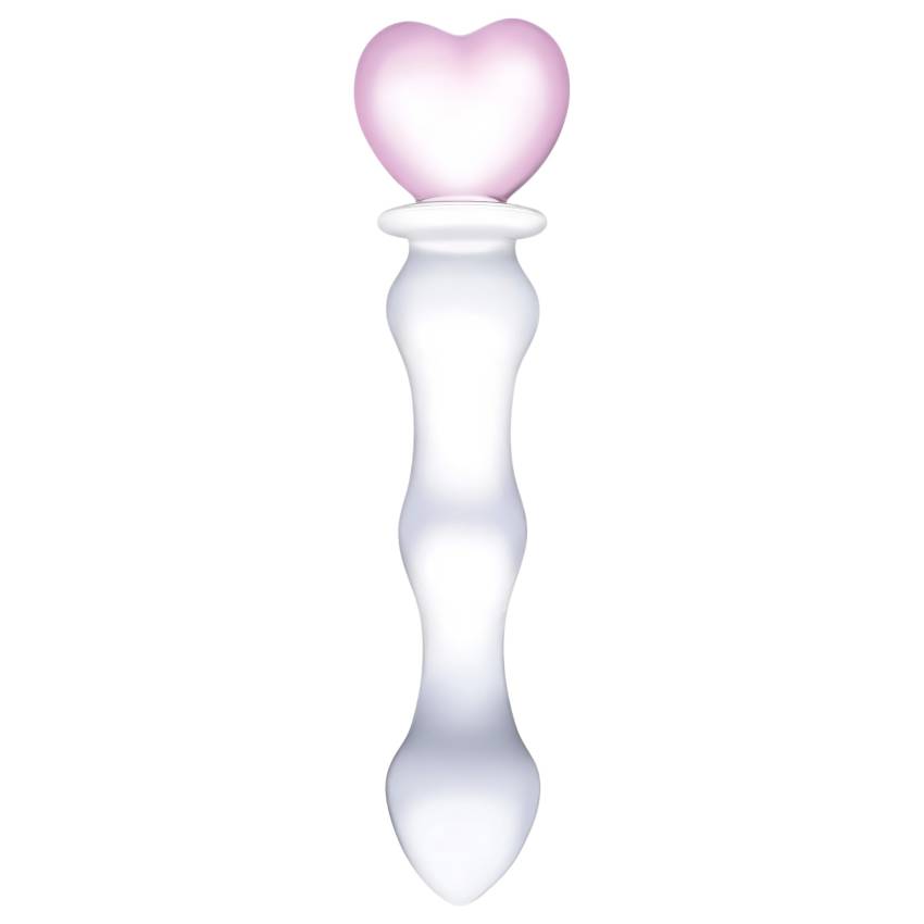 GLAS - szíves üveg dildó (átlátszó) - Image 7
