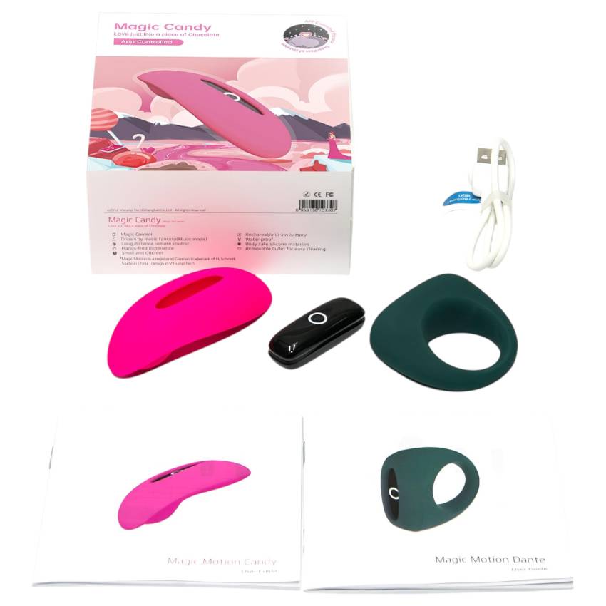 Magic Motion - párvibrátor szett (pink-zöld) - Image 2