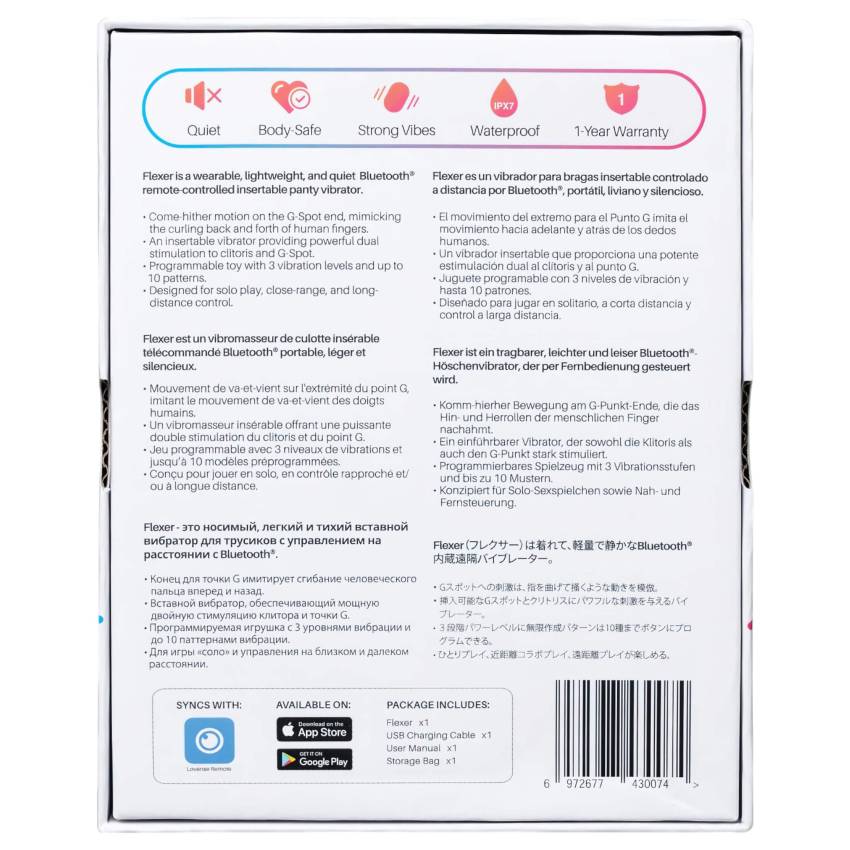 LOVENSE Flexer Panty - akkus 2in1 vibrátor (pink) - Image 3