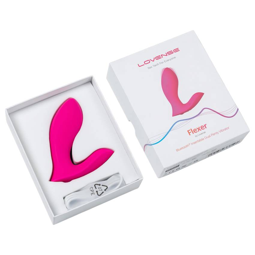 LOVENSE Flexer Panty - akkus 2in1 vibrátor (pink) - Image 4