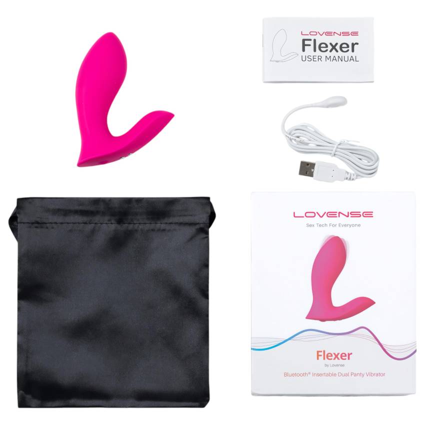 LOVENSE Flexer Panty - akkus 2in1 vibrátor (pink) - Image 6