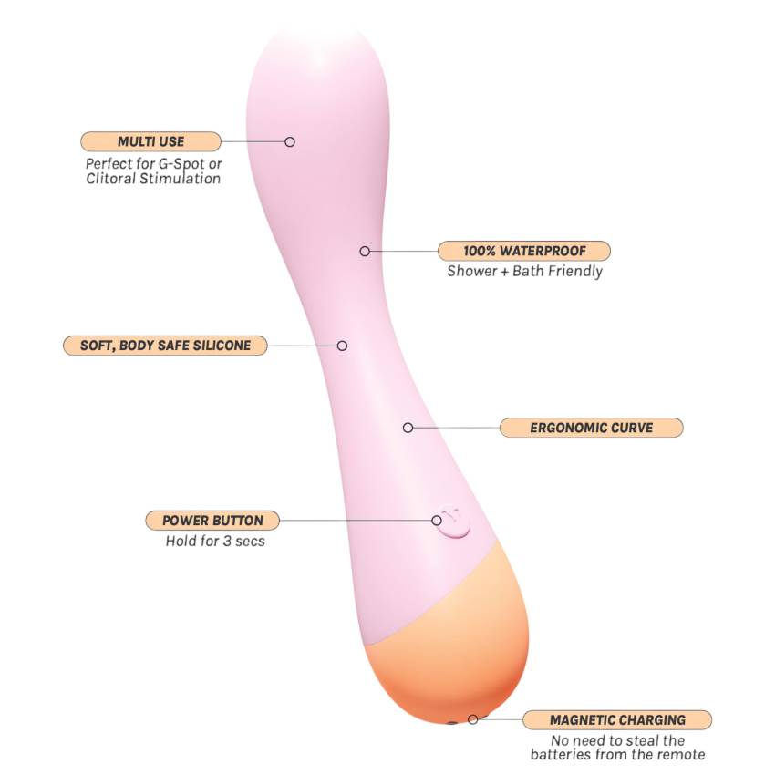 Vush Peachy G-Spot - akkus G-pont vibrátor (pink) - Image 3