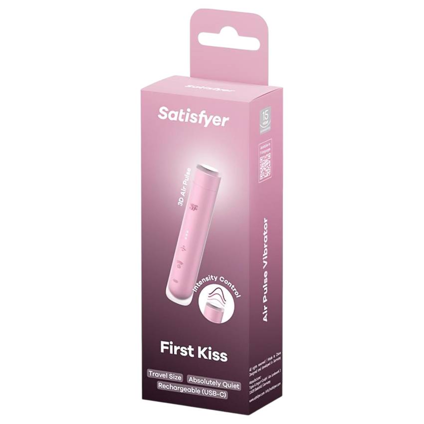 Satisfyer First Kiss - léghullámos csiklóizgató (piros) - Image 2