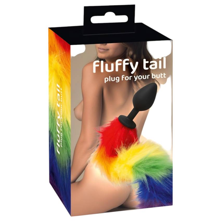 You2Toys - szilikon anál plug és farok (szivárvány) - Image 2