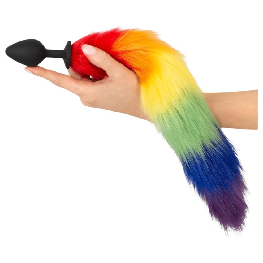 You2Toys - szilikon anál plug és farok (szivárvány) - Image 5
