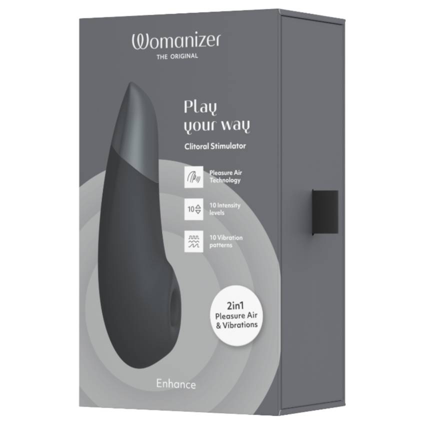Womanizer Enhance - léghullámos csiklóizgató (fekete) - Image 2