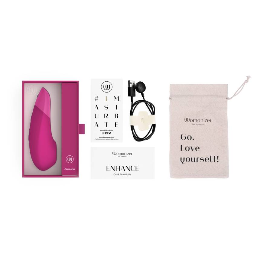 Womanizer Enhance - léghullámos csiklóizgató (lila) - Image 5