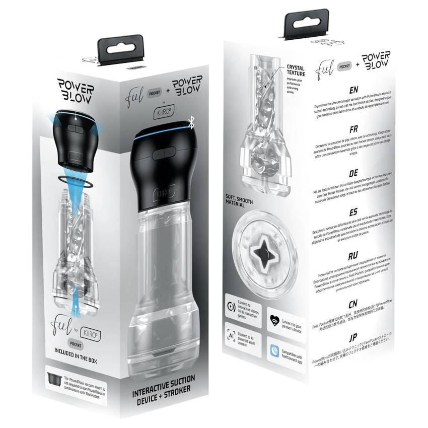 Kiiroo feel Pocket & PowerBlow - interaktív maszturbátor (átlátszó) - Image 2