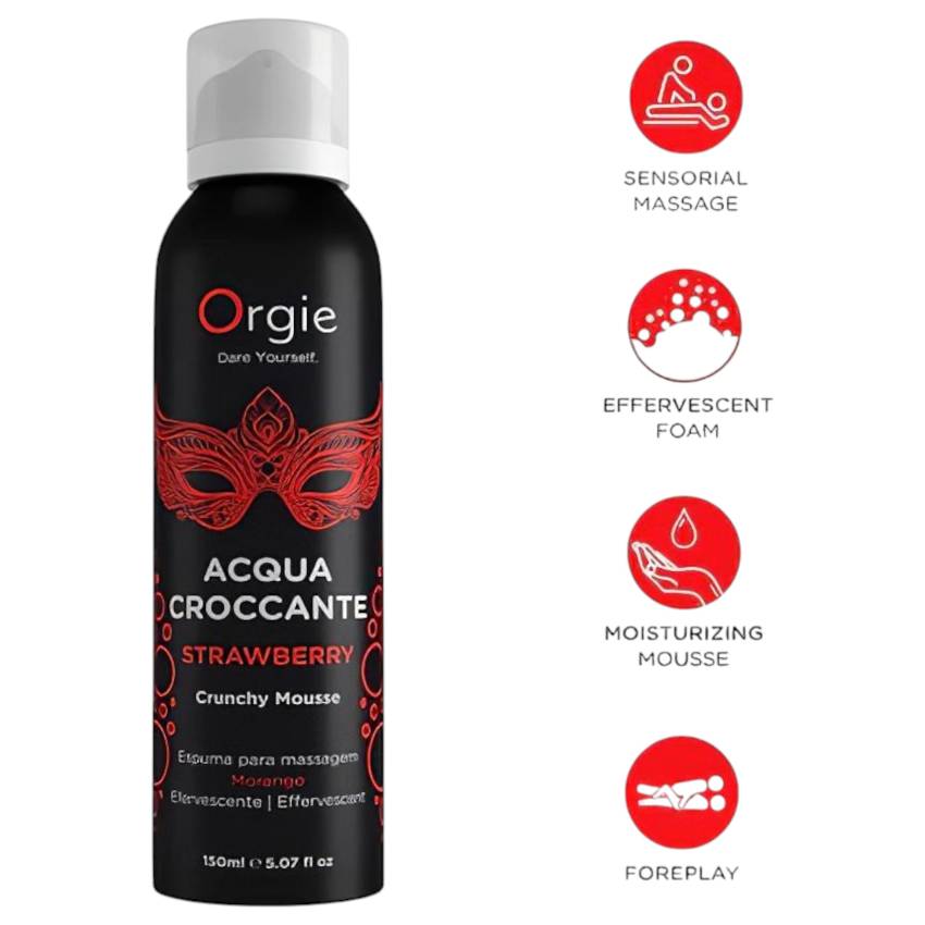 Orgie Acqua Croccante - masszázs hab - eper (150ml) - Image 2
