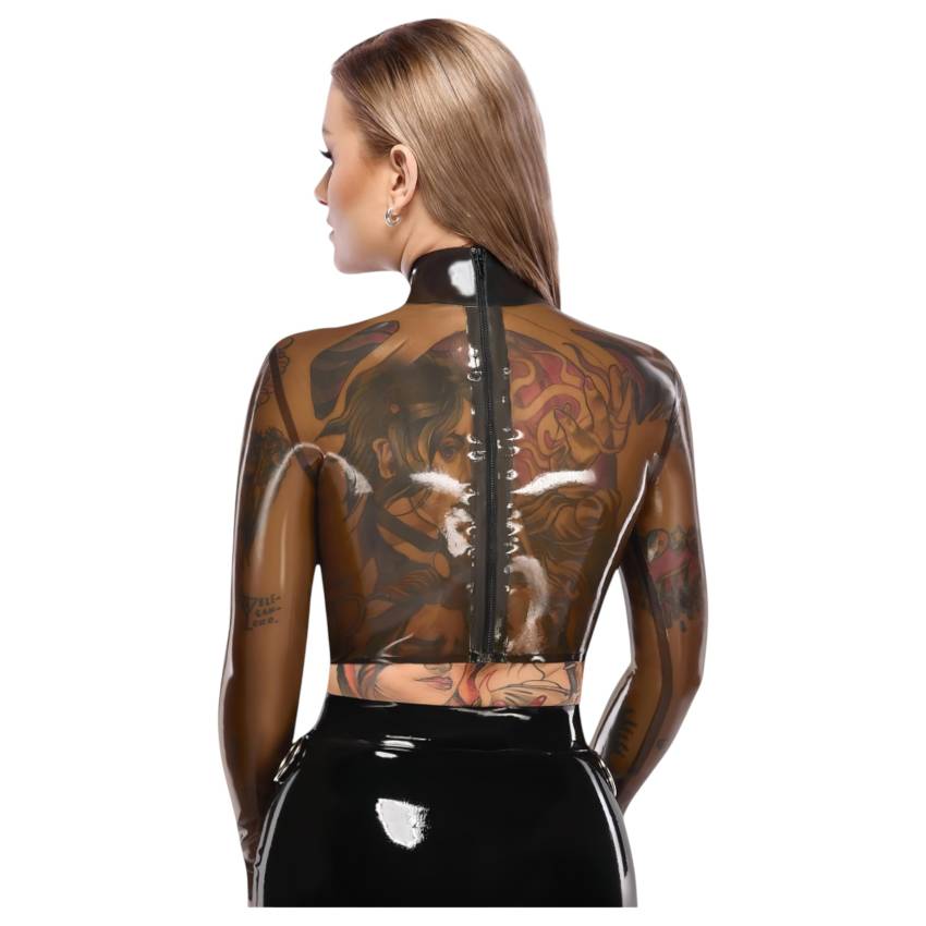 LATEX - áttetsző latex felső (áttetsző-fekete) - Image 3