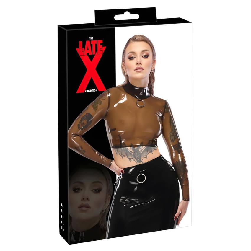 LATEX - áttetsző latex felső (áttetsző-fekete) - Image 4