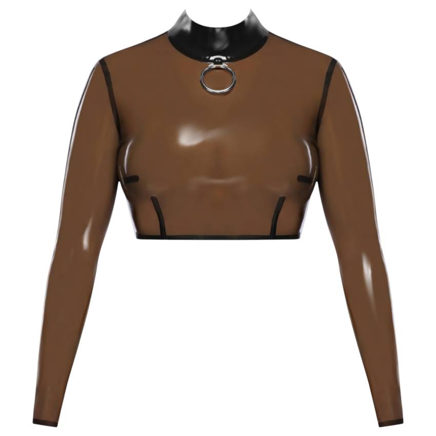 LATEX - áttetsző latex felső (áttetsző-fekete) - Image 8