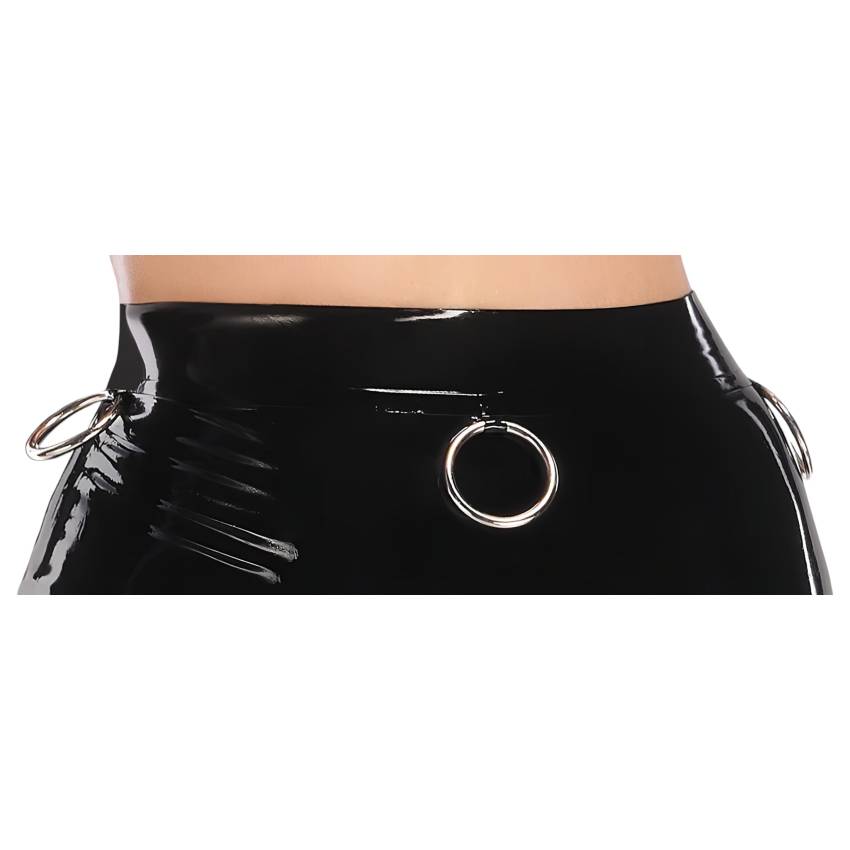 LATEX - latex midiszoknya (fekete) - Image 5