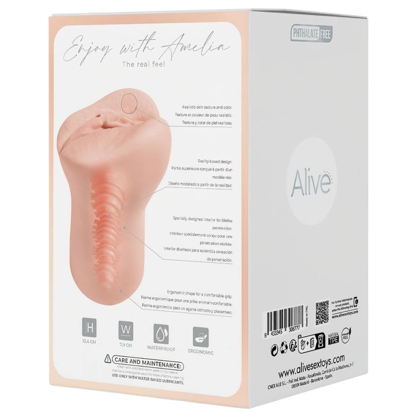Alive Amelia S - műpunci maszturbáror (natúr) - Image 3