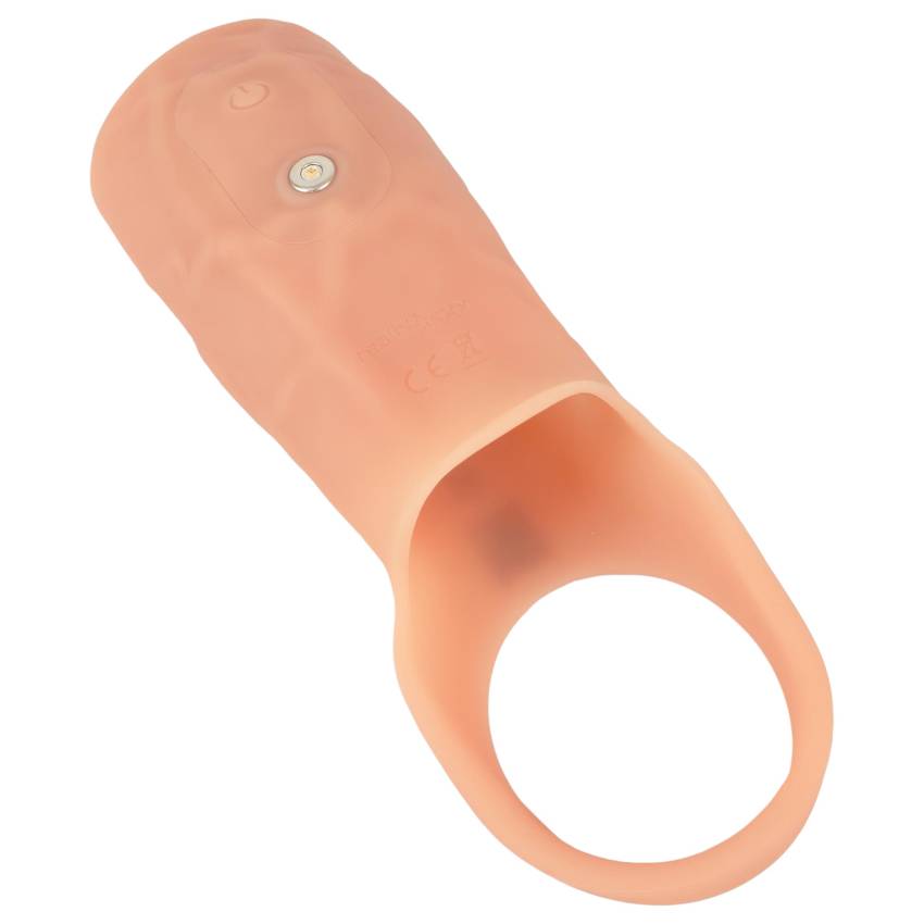 Realistixxx - nyitott, vibrációs péniszköpeny (natúr) - Image 6