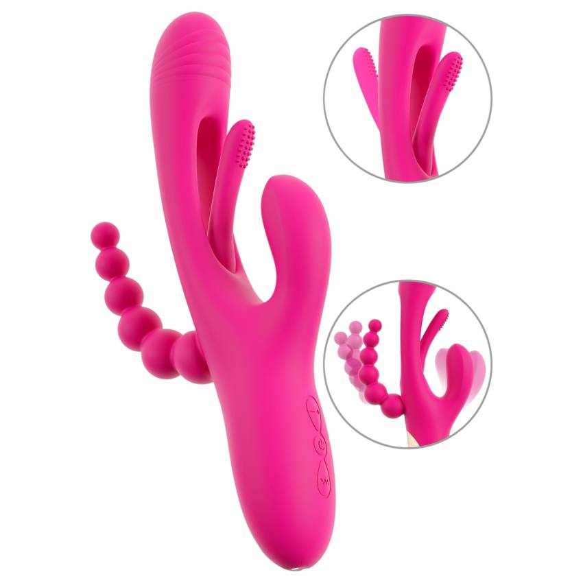 SMILE - tripla karos, nyelves vibrátor (pink) - Image 3