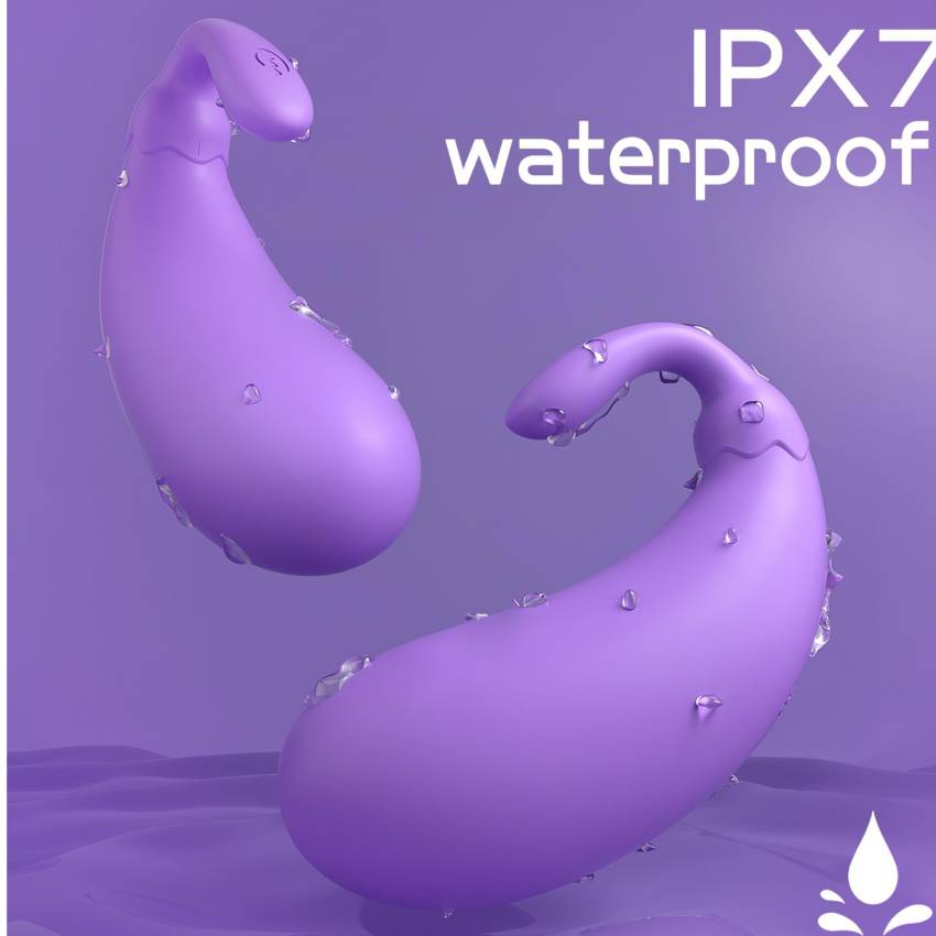 Sex HD - padlizsán formájú vibrációs tojás (lila) - Image 4