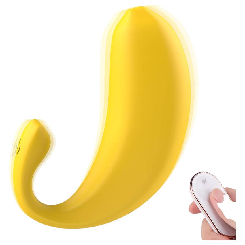 Sex HD - okos, banán formájú vibrációs tojás (sárga) - Image 2