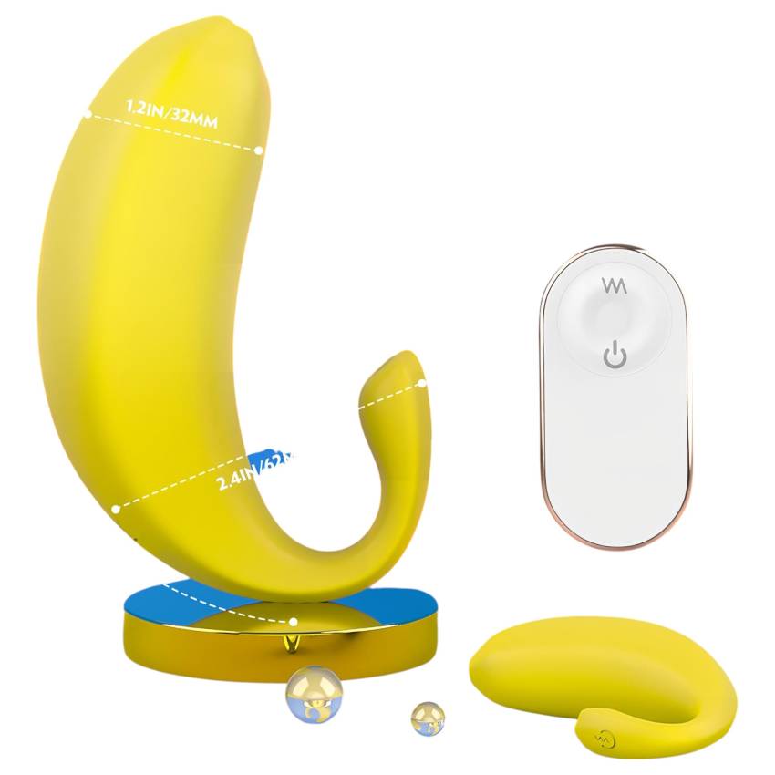 Sex HD - okos, banán formájú vibrációs tojás (sárga) - Image 3