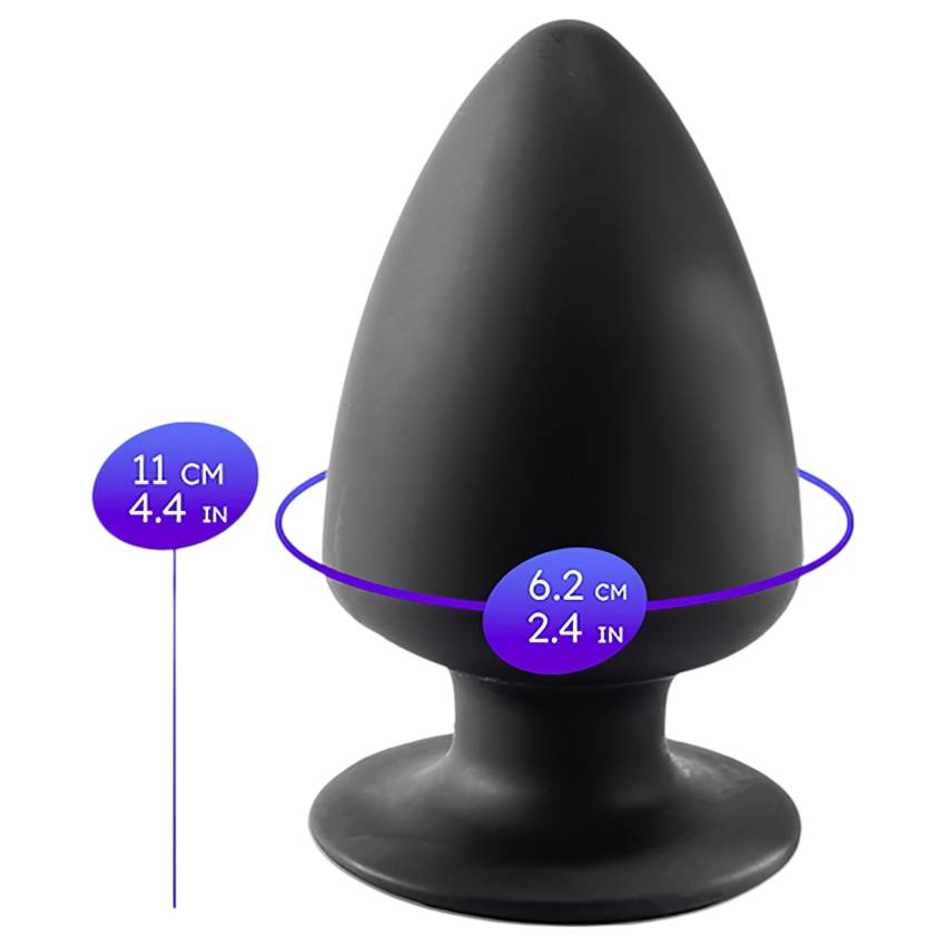 Silexd M - alakítható anál plug - 11cm (fekete) - Image 3