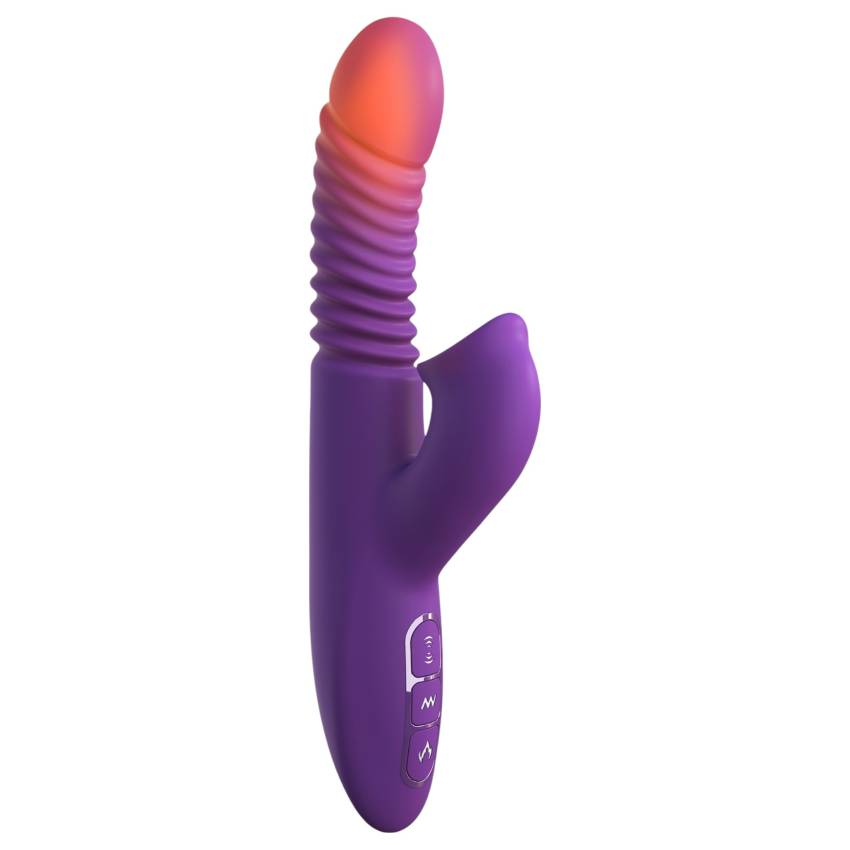 Fantasy For Her - 3in1 lökő vibrátor melegítő funkcióval (lila) - Image 3
