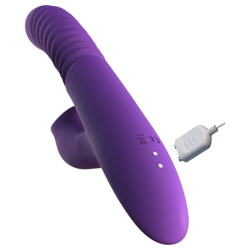 Fantasy For Her - 3in1 lökő vibrátor melegítő funkcióval (lila) - Image 4