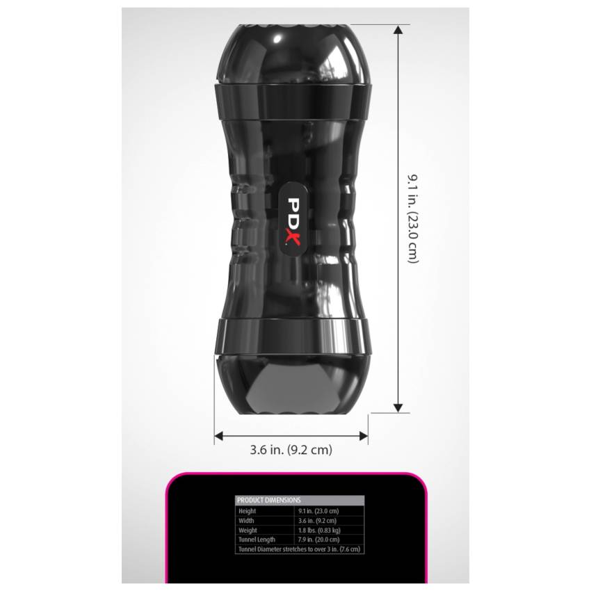 PDX Extreme Wet Pussy - élethű punci maszturbátor - XXL (fekete) - Image 4