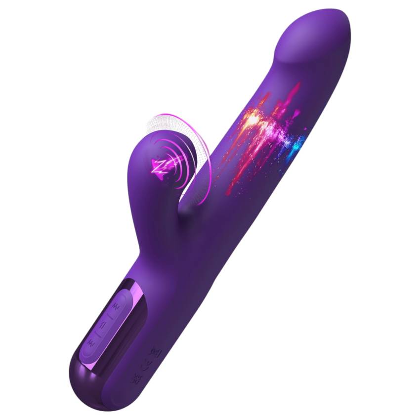 Fantasy For Her - 2in1 lökő vibrátor és csiklóizgató (lila) - Image 4
