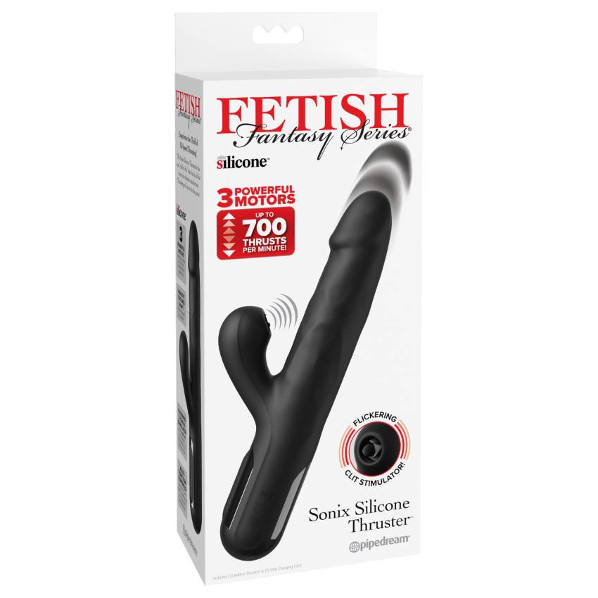 Fetish - 3 motoros lökő vibrátor (fekete) - Image 2