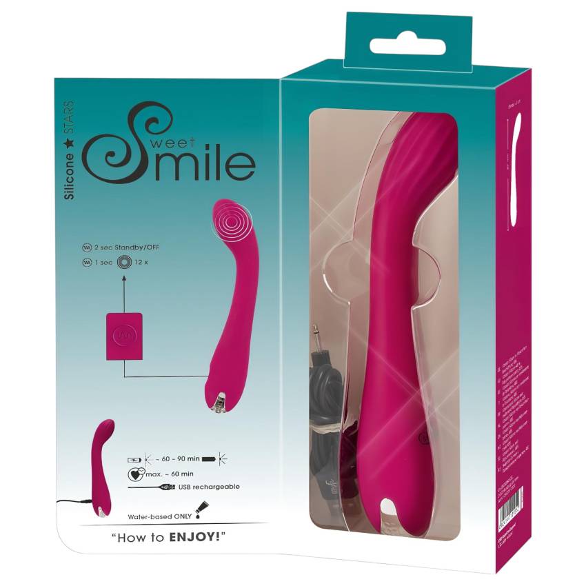 SMILE G-spot - akkus, bordázott G-pont vibrátor (lila) - Image 3