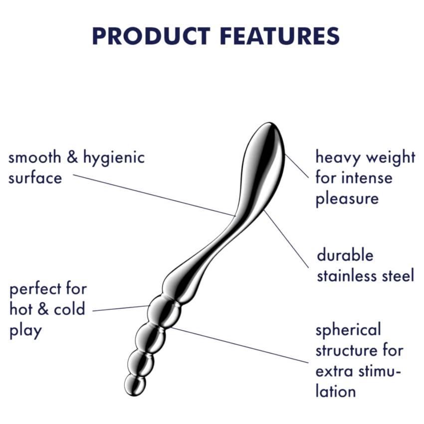 Satisfyer Star Force 1 - gömbös acéldildó (ezüst) - Image 3