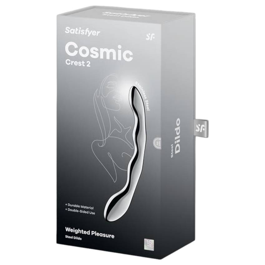Satisfyer Cosmic Crest 2 - hullámos acéldildó (ezüst) - Image 2