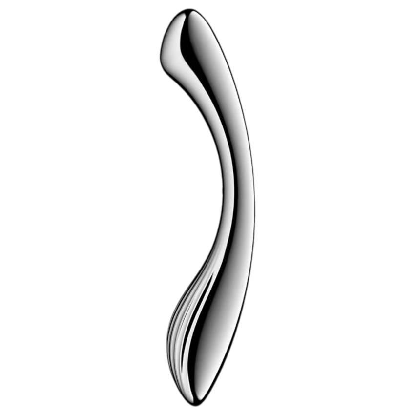 Satisfyer Pure Gravity 1 - bordázott acéldildó (ezüst) - Image 3