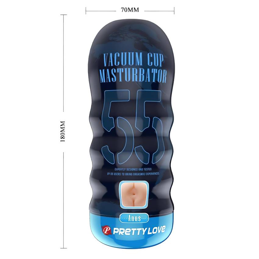 Pretty Love Vacuum Cup - élethű műpopsi maszturbátor (natúr) - Image 6
