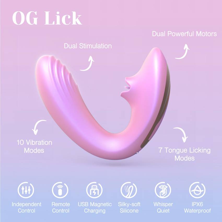 Tracy's Dog OG Lick - G-pont vibrátor és csiklóizgató (pink) - Image 6
