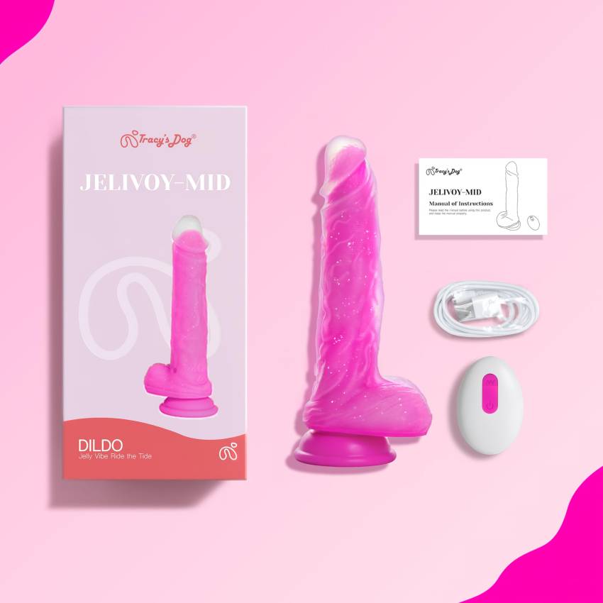 Tracy's Dog Jelivoy-Mid - élethű vibrátor - 20cm (pink) - Image 8