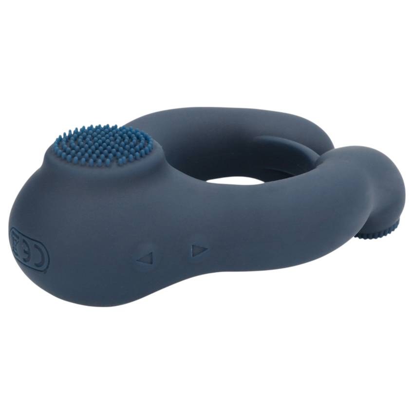 Loveline - vibrációs péniszgyűrű csiklóstimulálóval (szürke) - Image 4