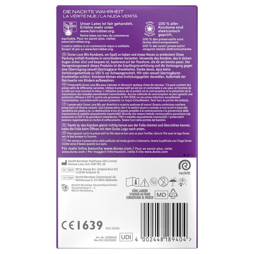 Durex Love Mix - óvszer csomag (18db) - Image 2