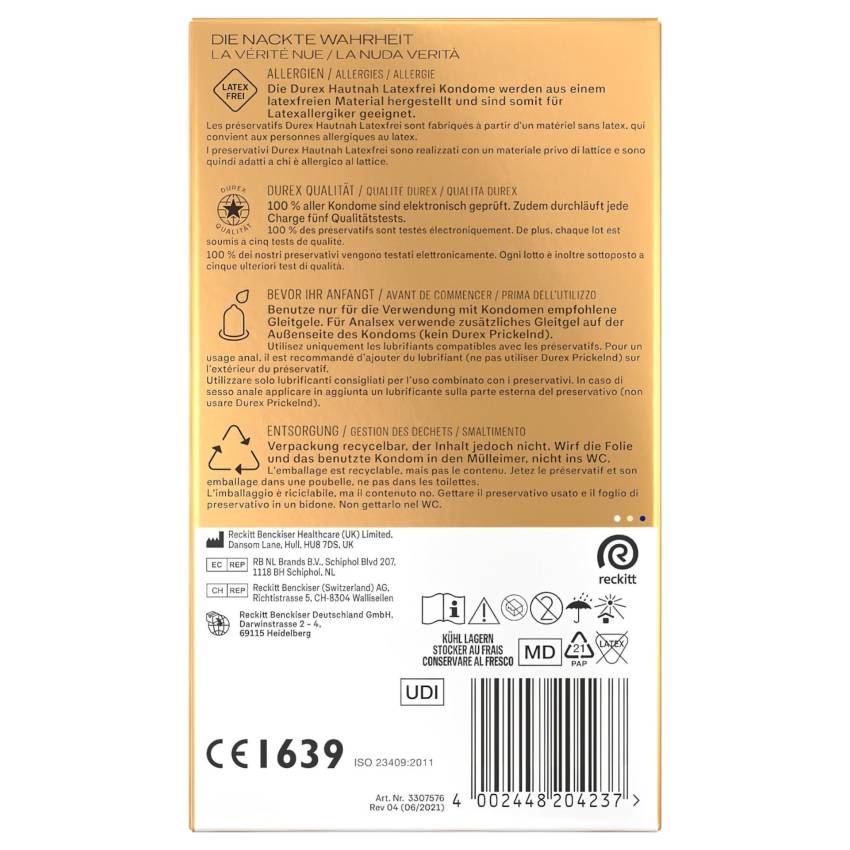 Durex Hautnah - latexmentes óvszer (16db) - Image 3